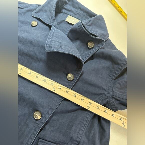 Everlane The Organic Cotton Herringbone Double Breasted Jacket in Navy Size L - Picture 7 of 8